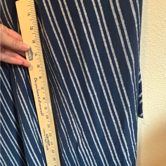 Caution To The Wind Blue and White Striped Blouse - Picture 6 of 8